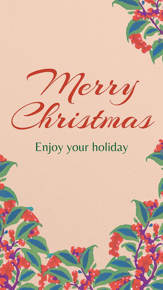 Christmas greeting Instagram story template