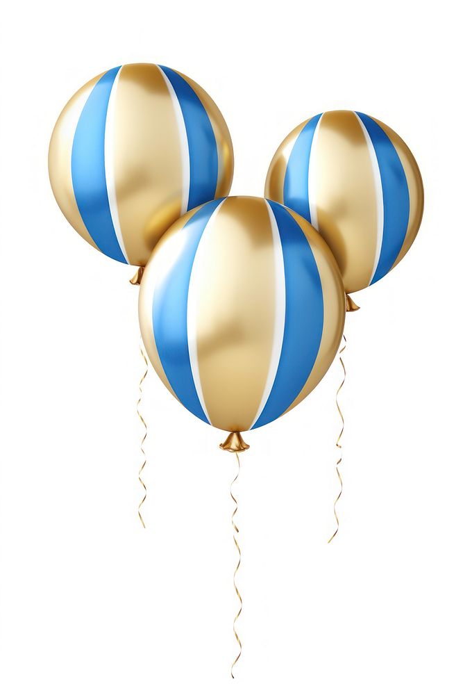 Balloon gold blue white background. AI generated Image by rawpixel.