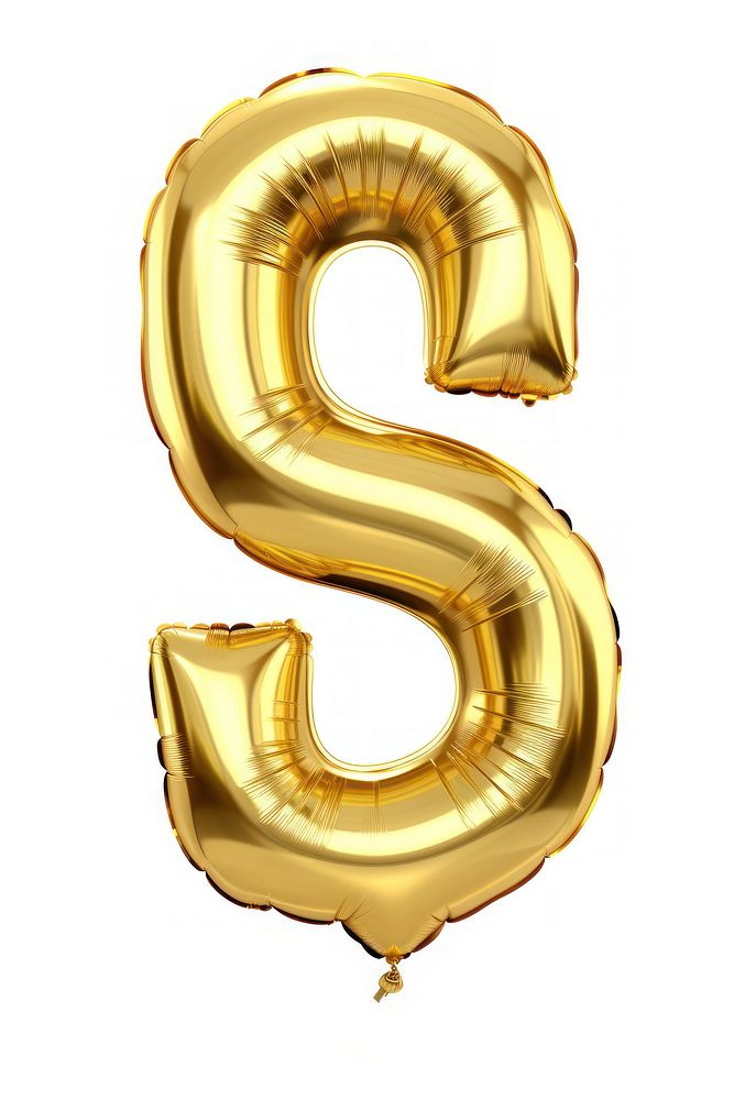 Letter s balloons gold white background celebration. AI generated Image by rawpixel.