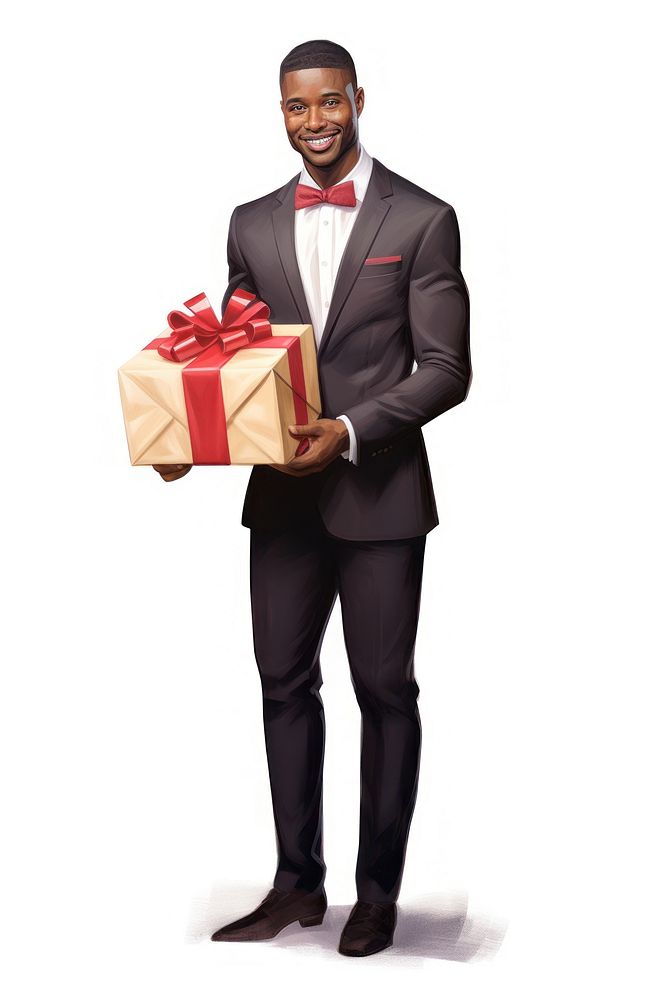 Gift adult bow man. AI generated Image by rawpixel.