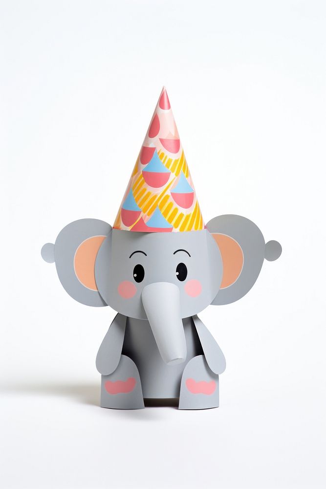 Cartoon elephant nature party hat. AI generated Image by rawpixel.