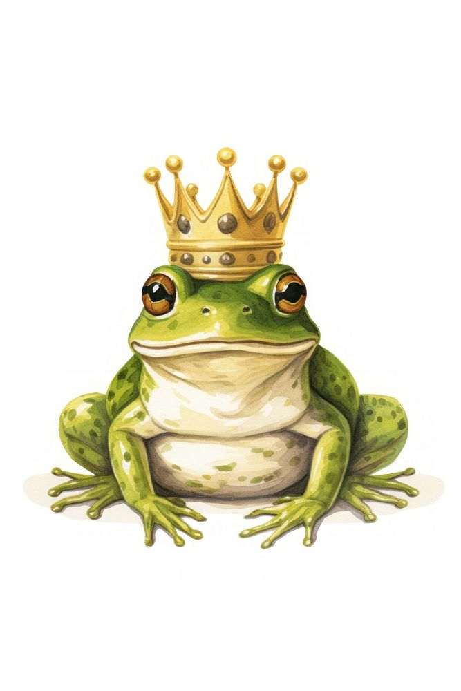 A frog amphibian animal crown. AI generated Image by rawpixel.