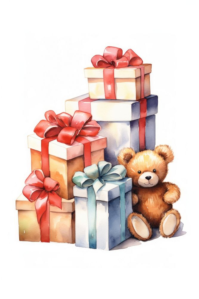 Gift toy box white background. AI generated Image by rawpixel.