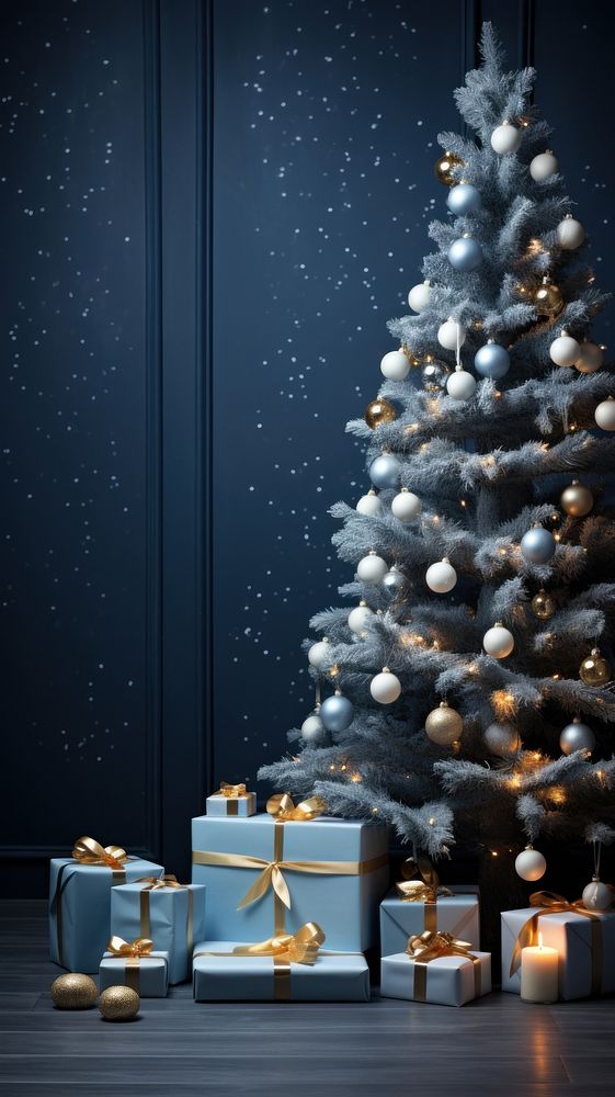 Christmas christmas gift tree. AI generated Image by rawpixel.