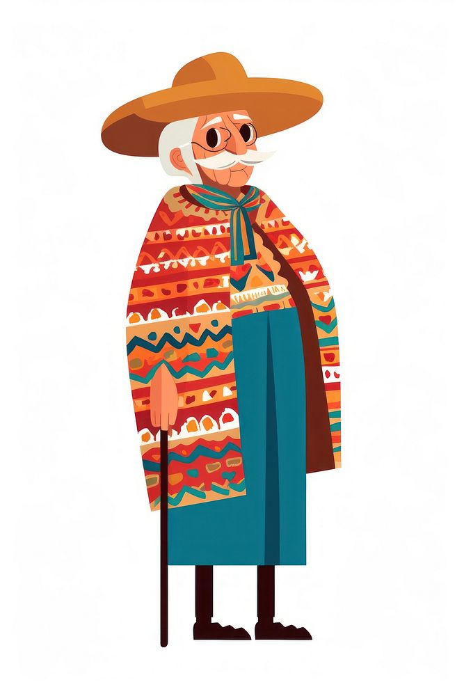 Old man sombrero adult creativity. AI generated Image by rawpixel.