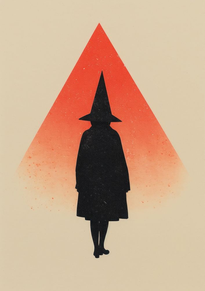 Cute witch silhouette adult art. AI generated Image by rawpixel.