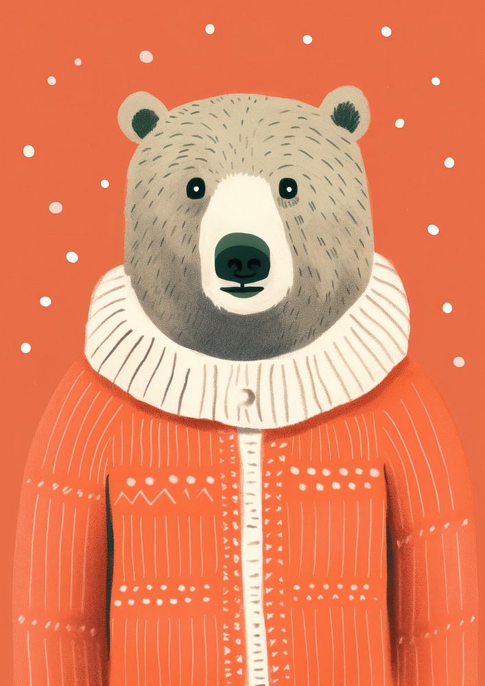 Bear mammal cute art. AI generated Image by rawpixel.