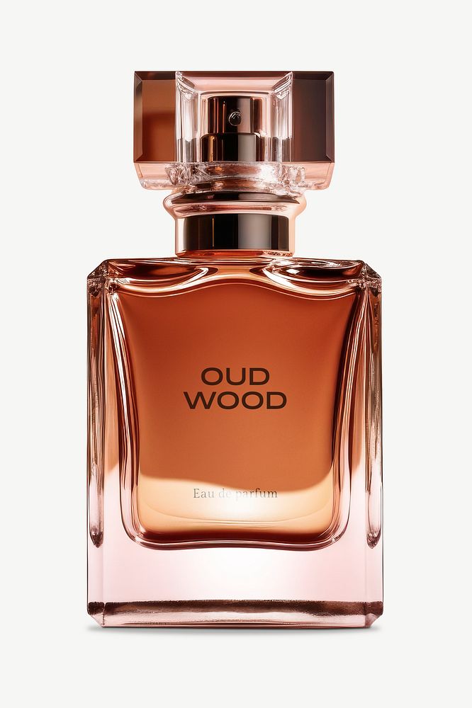 Perfume bottle mockup, packaging psd