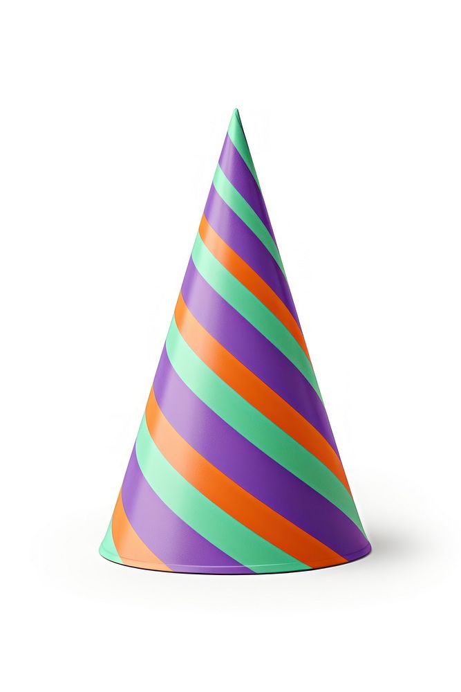 A party stripe hat purple white background celebration. AI generated Image by rawpixel.
