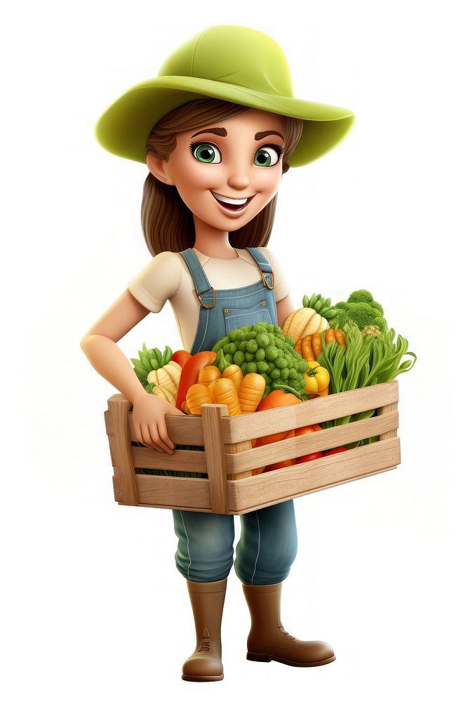 Vegetable holding female food. AI generated Image by rawpixel.
