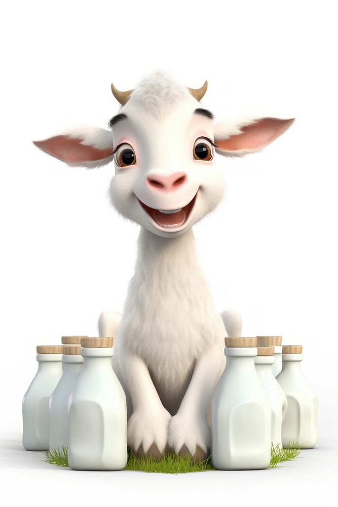 Goat milk livestock mammal. AI generated Image by rawpixel.