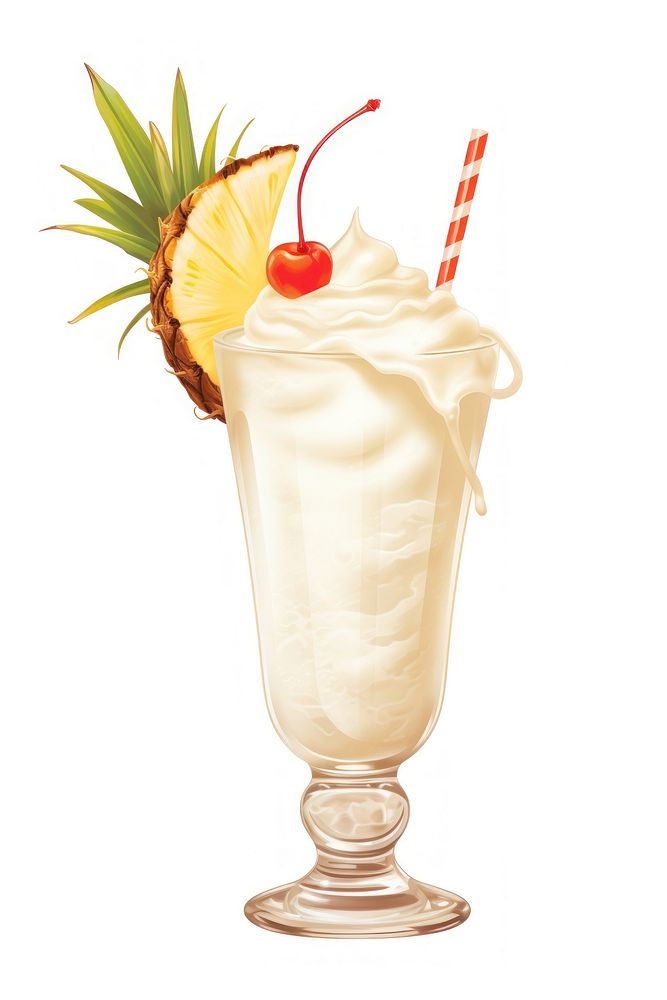 Pina colada pineapple smoothie dessert. AI generated Image by rawpixel.