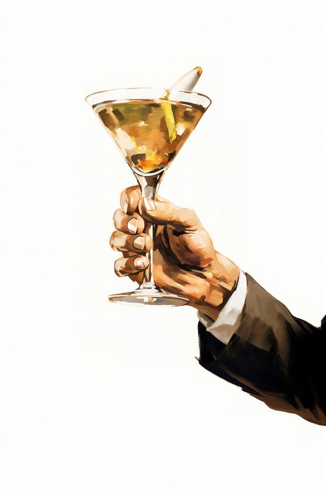 Martini glass cocktail holding drink. AI generated Image by rawpixel.