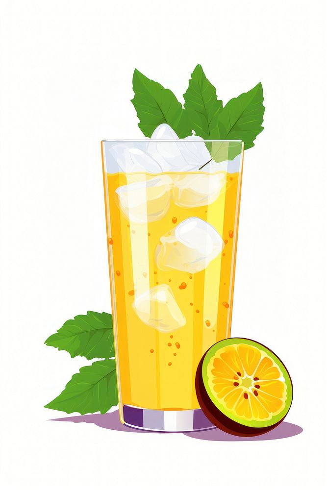 Tropical passion fruit juice cocktail lemonade. AI generated Image by rawpixel.