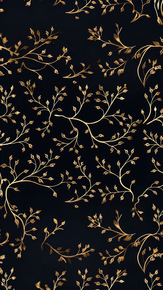 Branch gold pattern backgrounds repetition. AI generated Image by rawpixel.