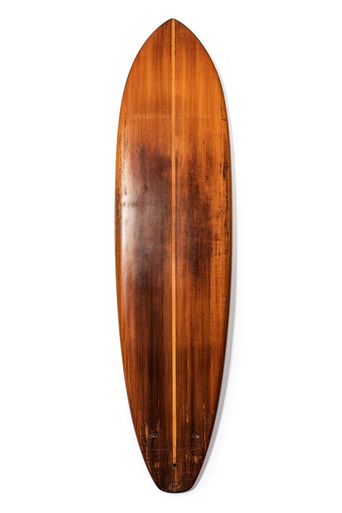 Old vintage wooden longboard surfboard skateboard sports white background. AI generated Image by rawpixel.