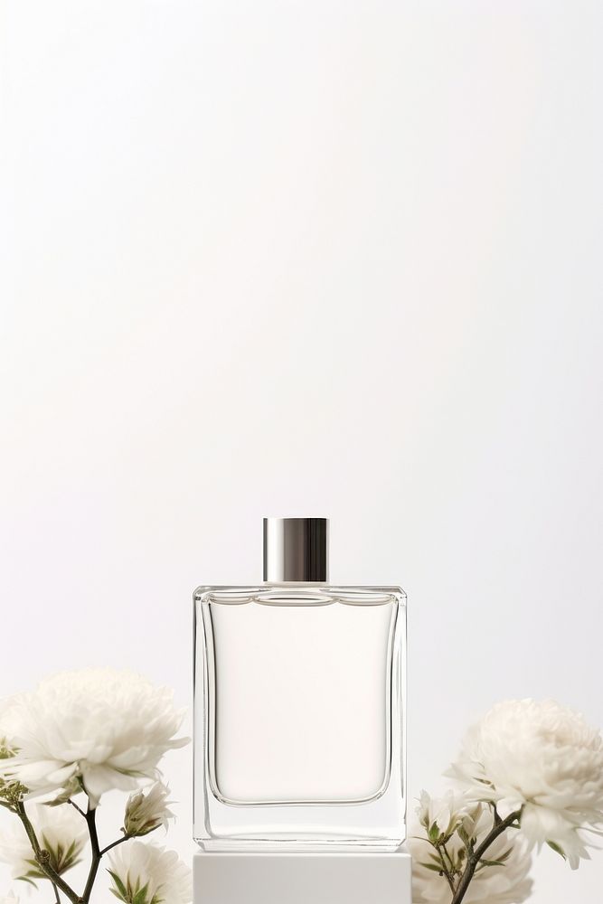 Perfume packaging cosmetics bottle white. AI generated Image by rawpixel.