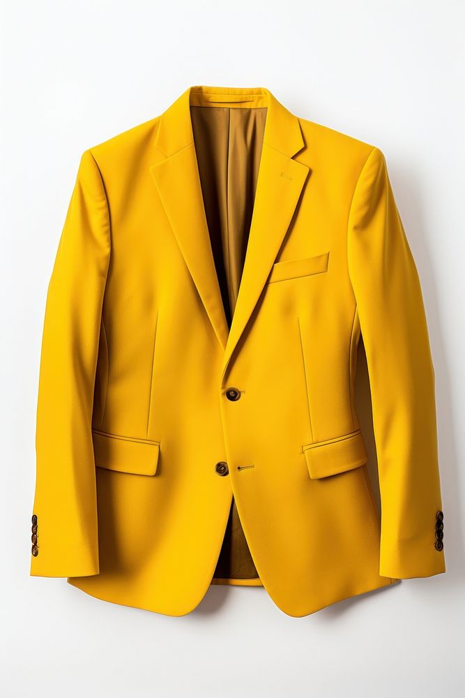 Blazer jacket yellow coat. AI generated Image by rawpixel.