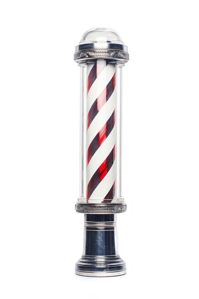 Barber pole white background lighthouse security. AI generated Image by rawpixel.