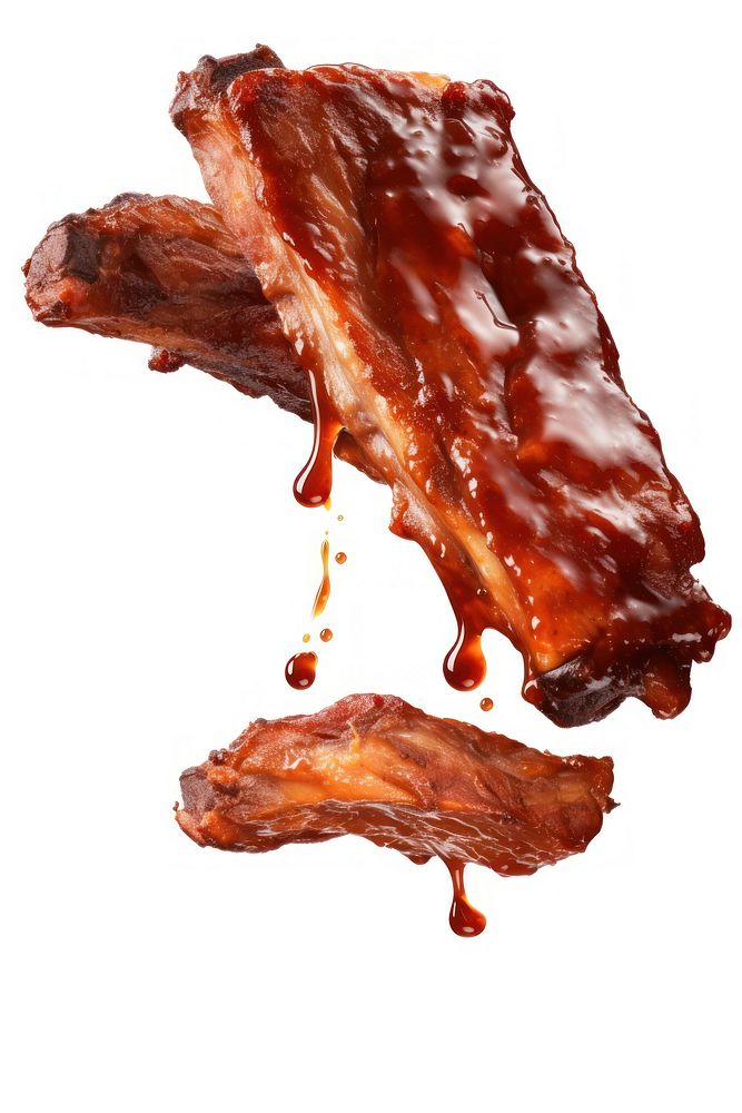 BBQ meat food ribs white background. AI generated Image by rawpixel.