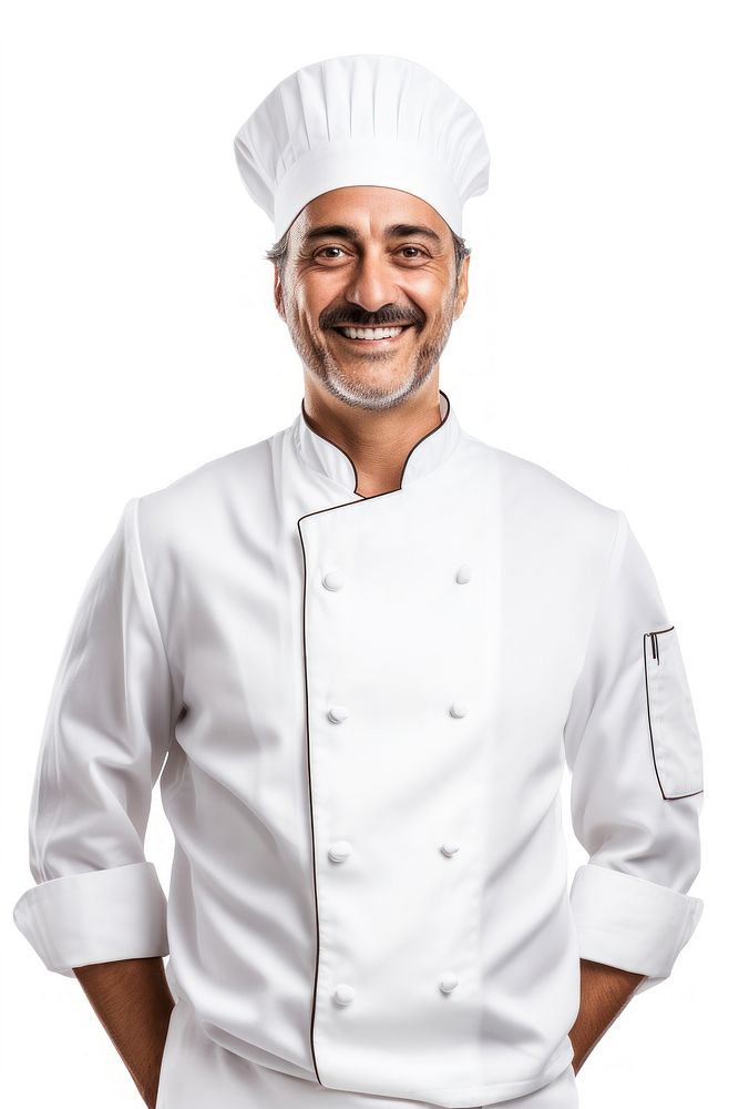 Chef adult white background protection. AI generated Image by rawpixel.