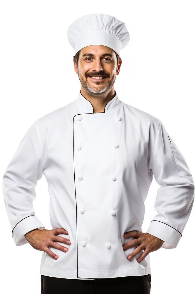 Chef white background protection happiness. AI generated Image by rawpixel.