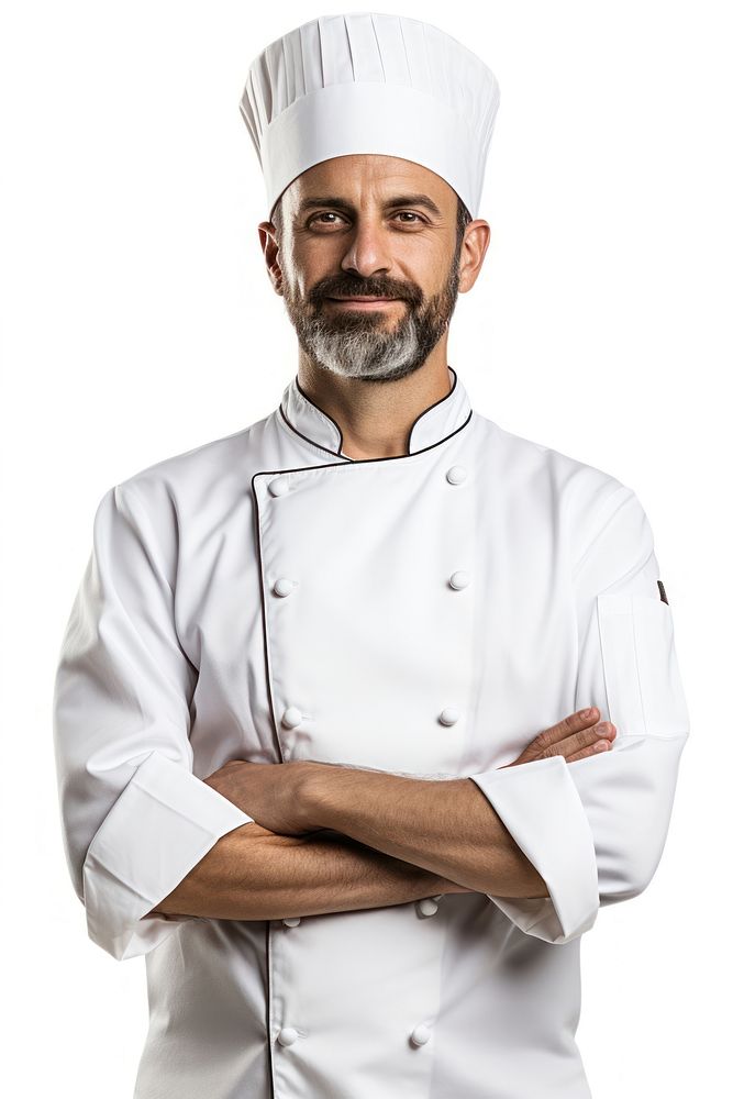 Chef adult white background protection. AI generated Image by rawpixel.