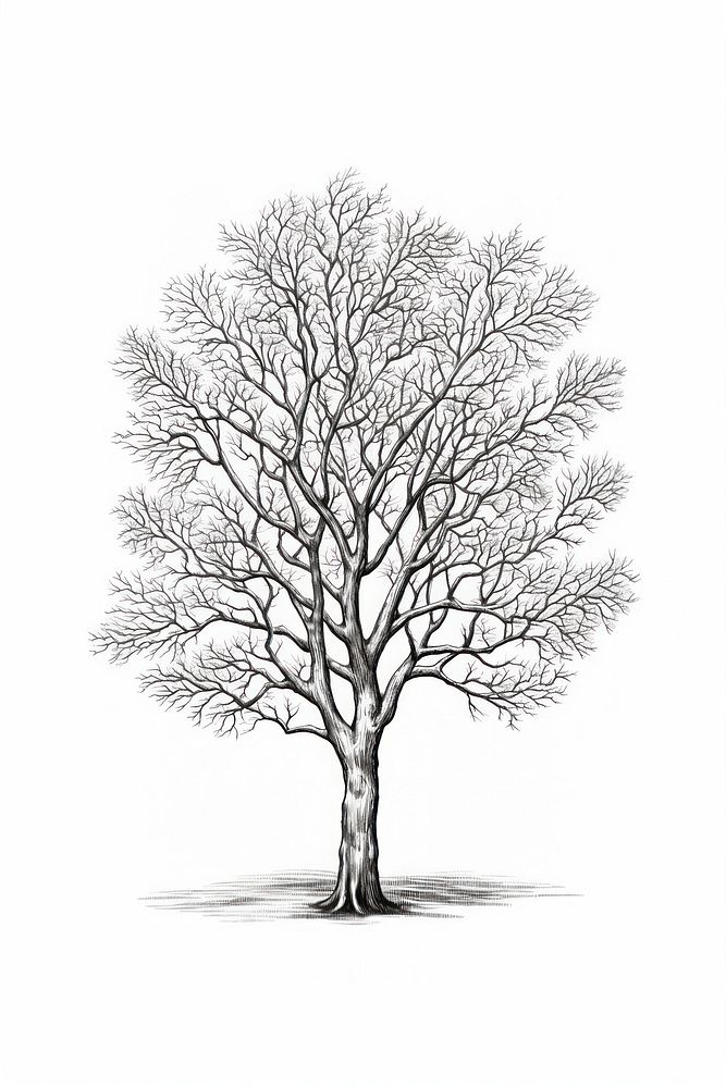 A minimal tree sketch outdoors drawing. AI generated Image by rawpixel.