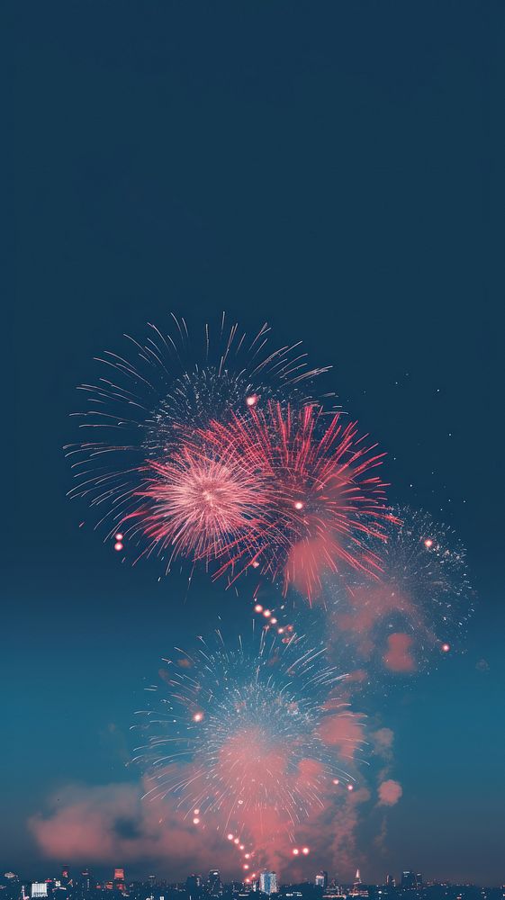 New year celebrate fireworks illuminated celebration. AI generated Image by rawpixel.