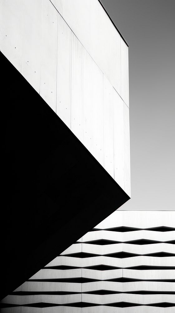 Modern minimal architecture wall building black. AI generated Image by rawpixel.