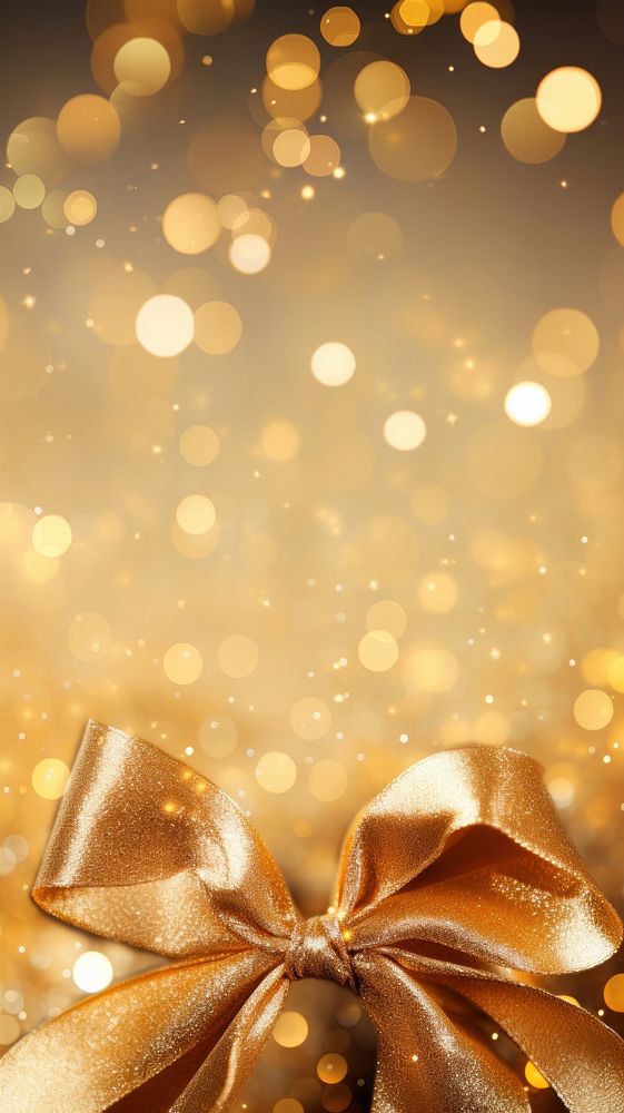 Glitter ribbon gold illuminated. AI | Free Photo - rawpixel