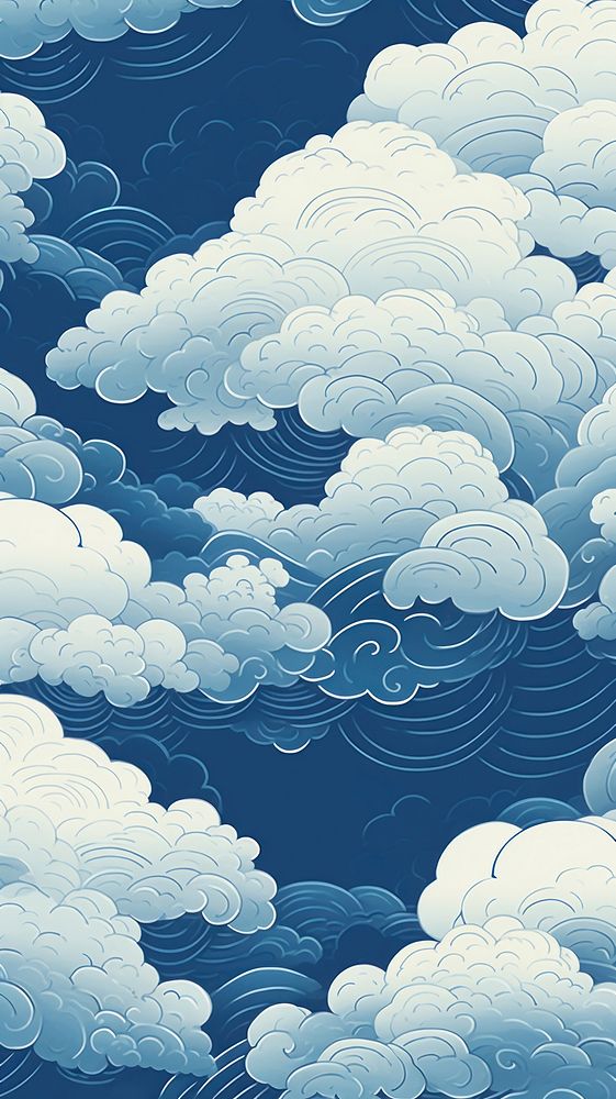 Cloud pattern nature tranquility. AI generated Image by rawpixel.