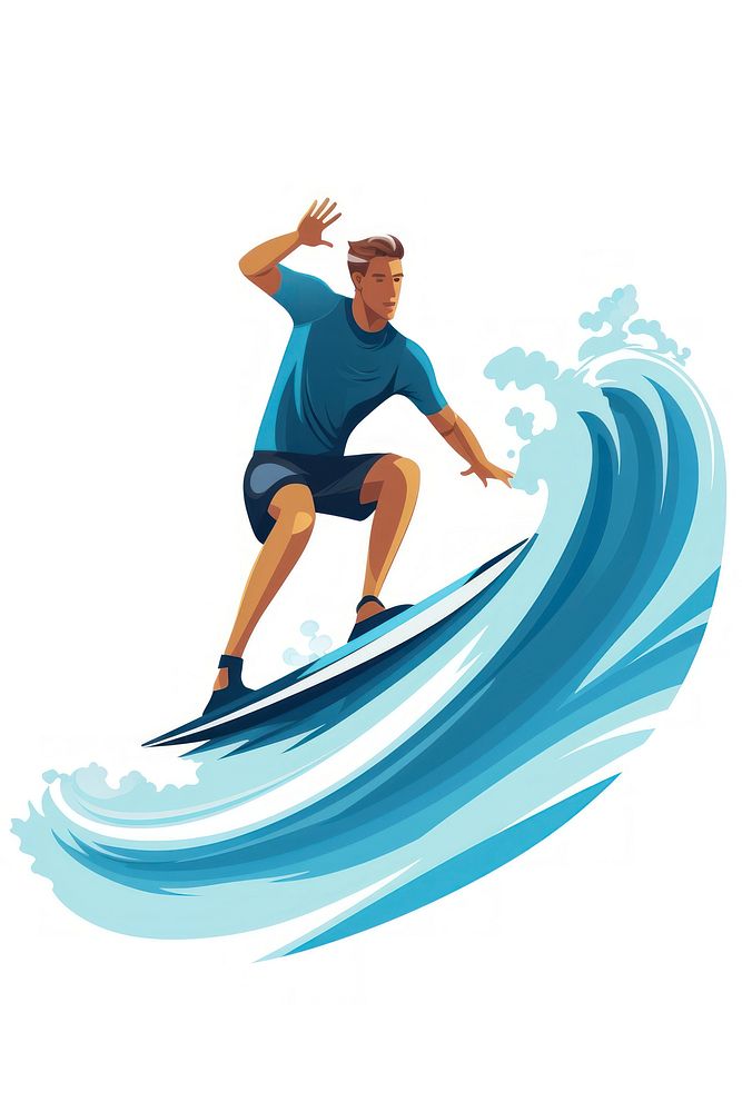 Man surfing recreation sports. AI generated Image by rawpixel.
