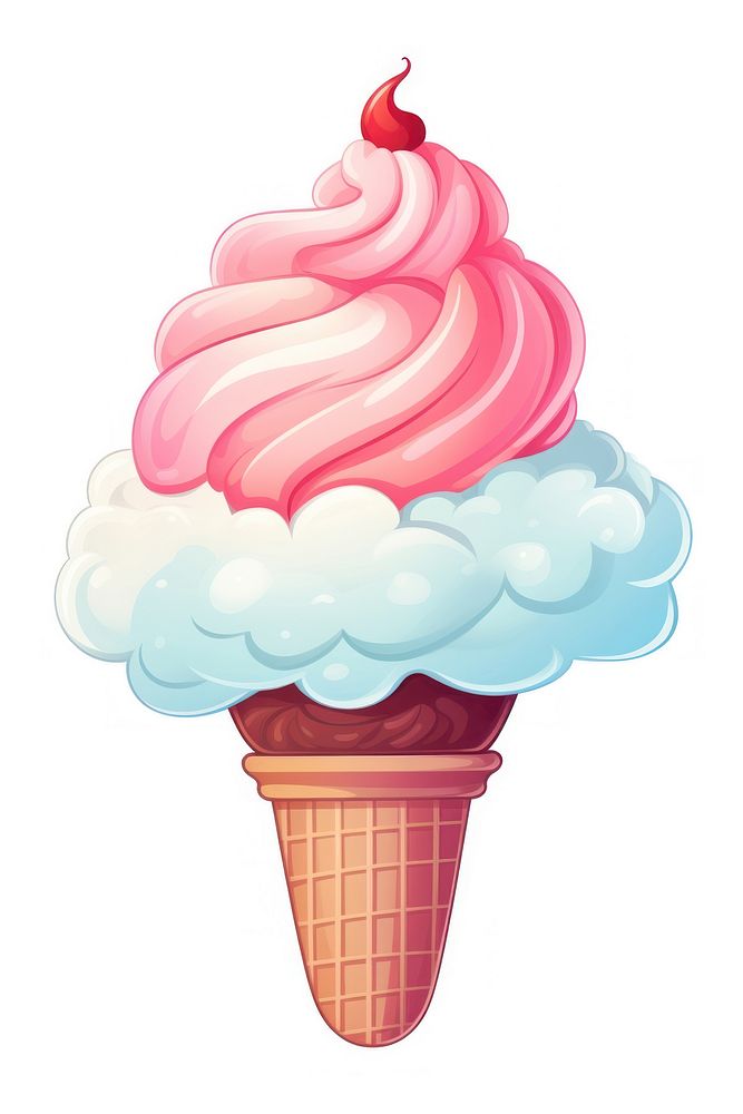 Ice cream dessert food cone. AI generated Image by rawpixel.