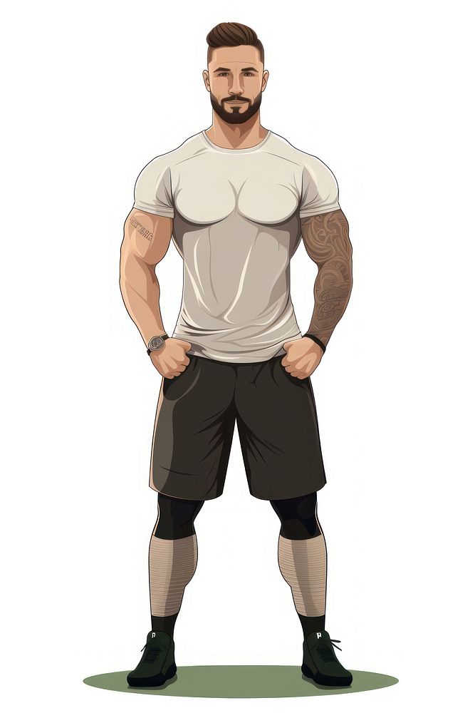 Personal trainer standing t-shirt adult. AI generated Image by rawpixel.