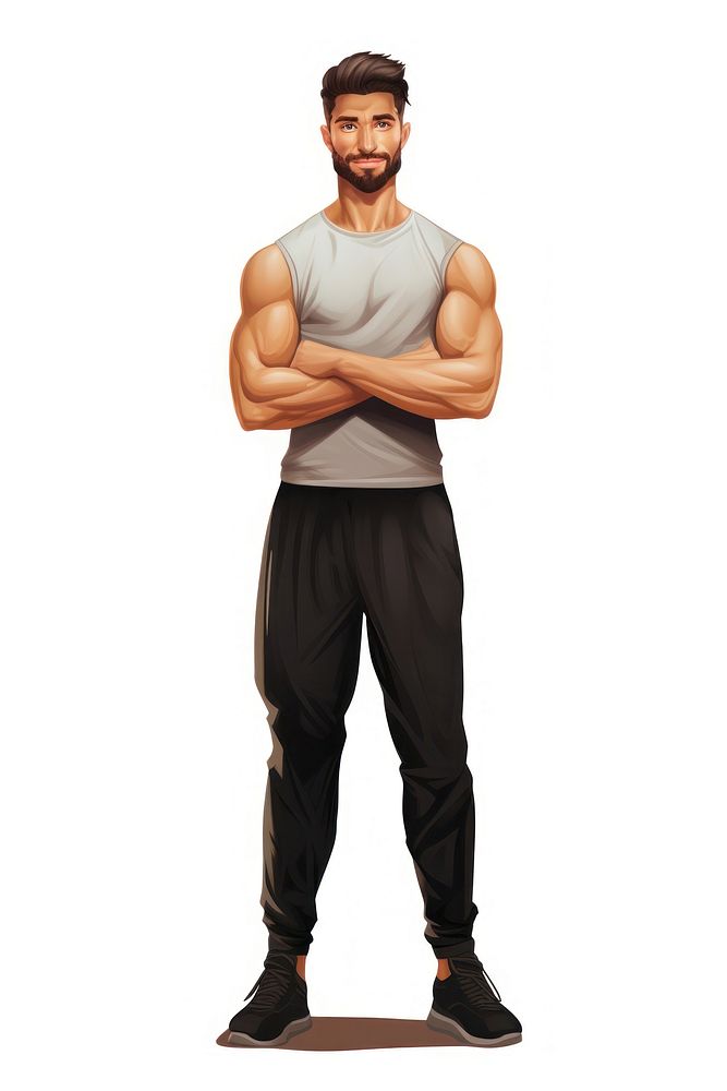 Personal trainer standing sports adult. AI generated Image by rawpixel.