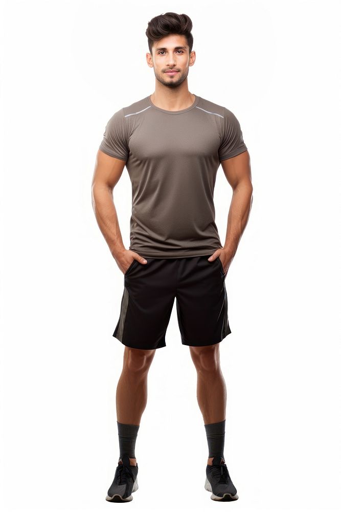 Personal trainer t-shirt shorts adult. AI generated Image by rawpixel.