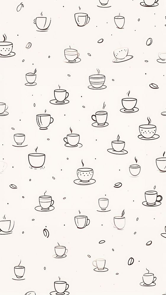 Coffee backgrounds pattern paper. AI generated Image by rawpixel.