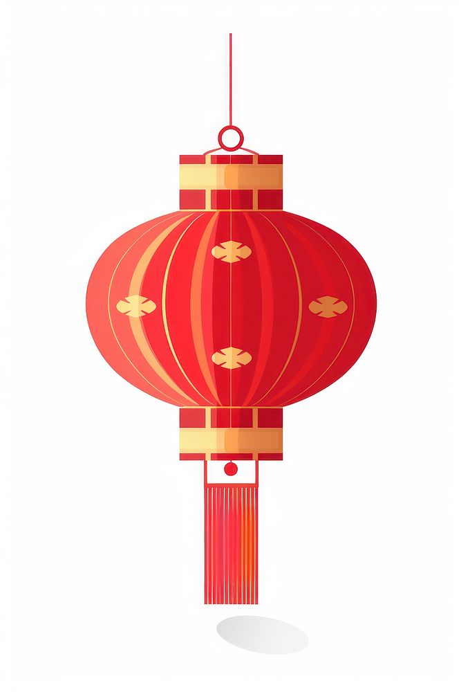 Lantern chinese new year white background architecture. AI generated Image by rawpixel.