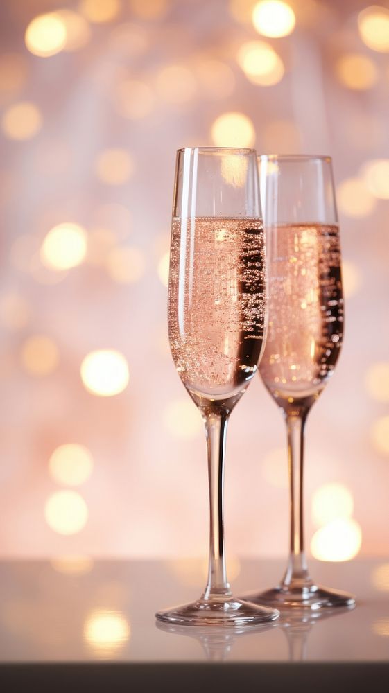 New years eve celebration champagne glass. AI generated Image by rawpixel.
