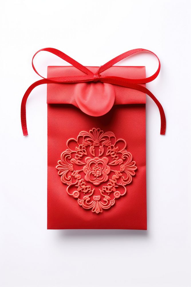 Chinese angpao gift white background celebration. AI generated Image by rawpixel.