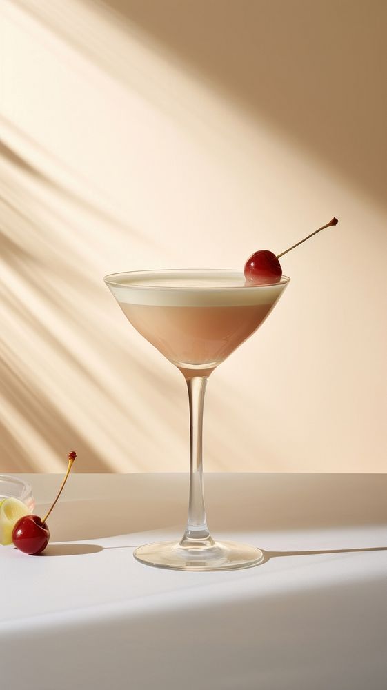Classic cocktail martini drink fruit. AI generated Image by rawpixel.