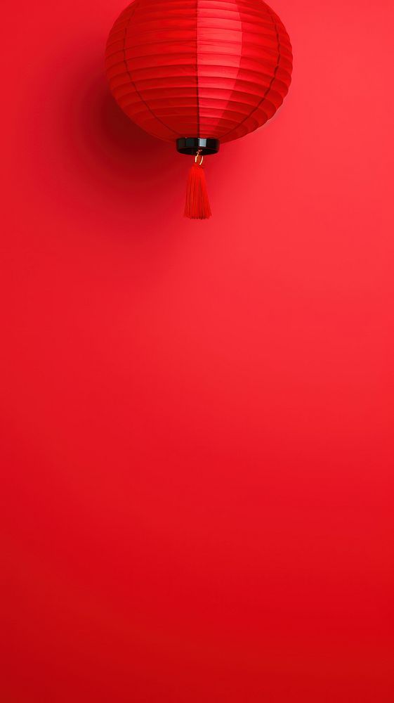 Paper lantern red backgrounds wall. AI generated Image by rawpixel.