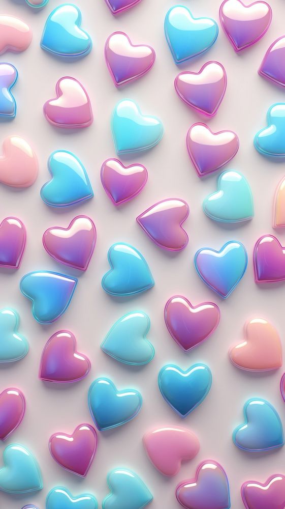 Heart confectionery backgrounds pattern. AI generated Image by rawpixel.