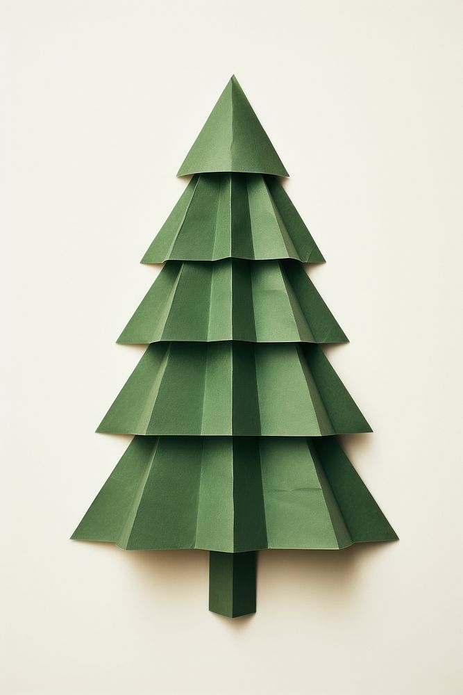 Green chrismas tree origami paper celebration. AI generated Image by rawpixel.