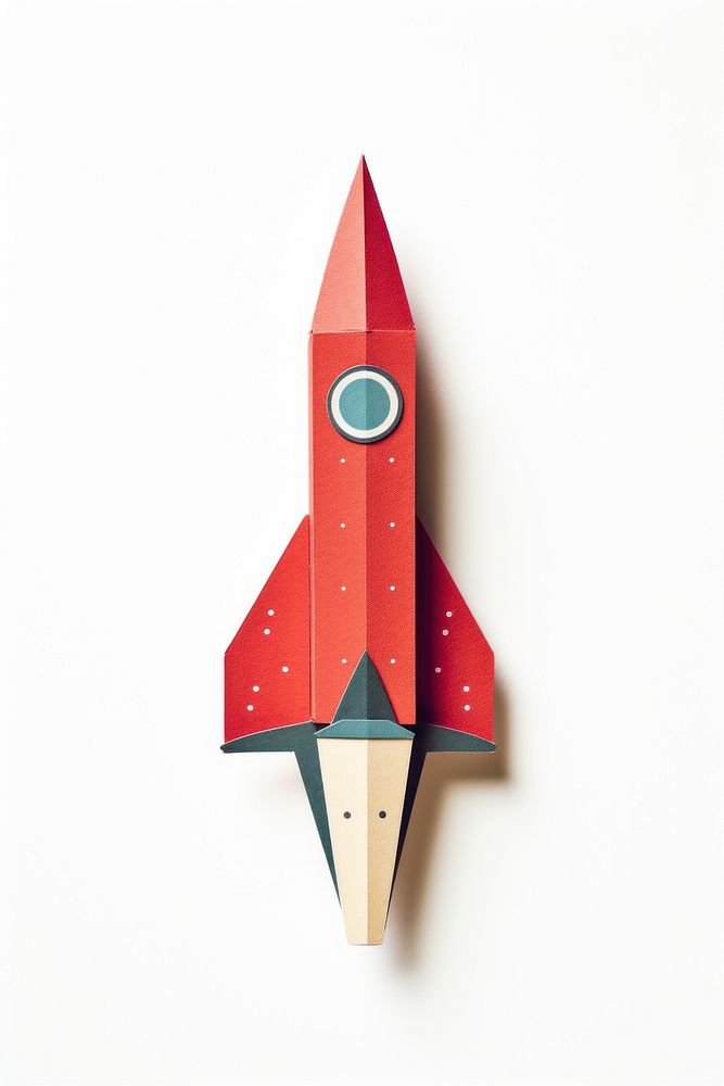Rocket vehicle paper art. AI generated Image by rawpixel.