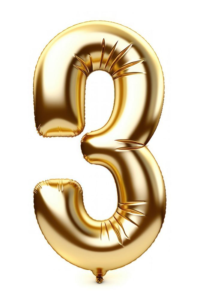 Balloons number gold text. AI generated Image by rawpixel.