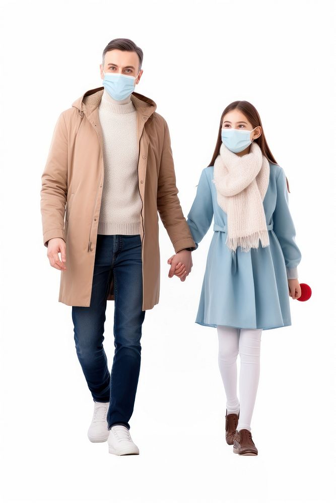 Family overcoat adult mask. AI generated Image by rawpixel.