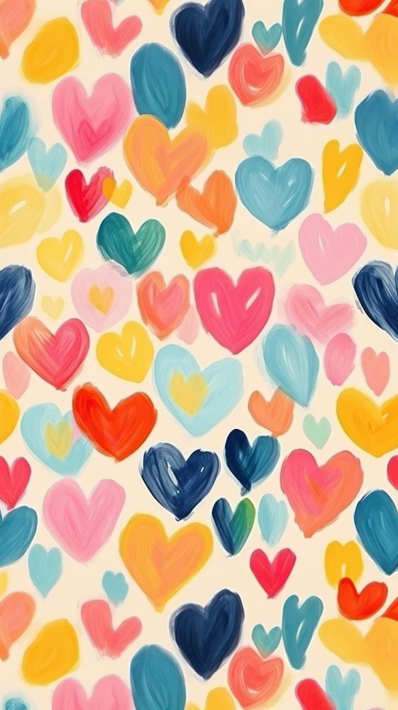 Colorful heart pattern backgrounds creativity. AI generated Image by rawpixel.