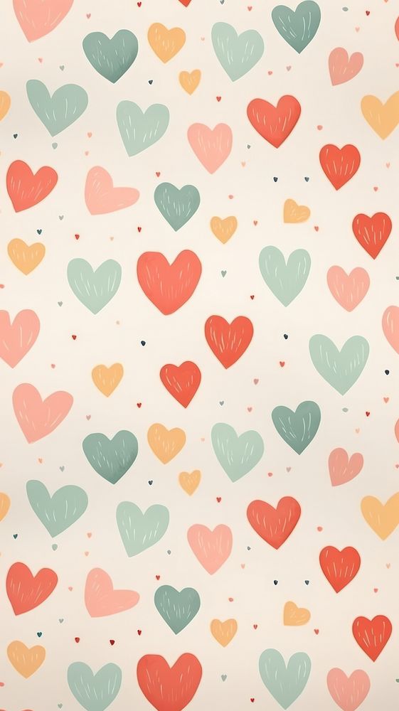 Heart pattern backgrounds paper. AI generated Image by rawpixel.
